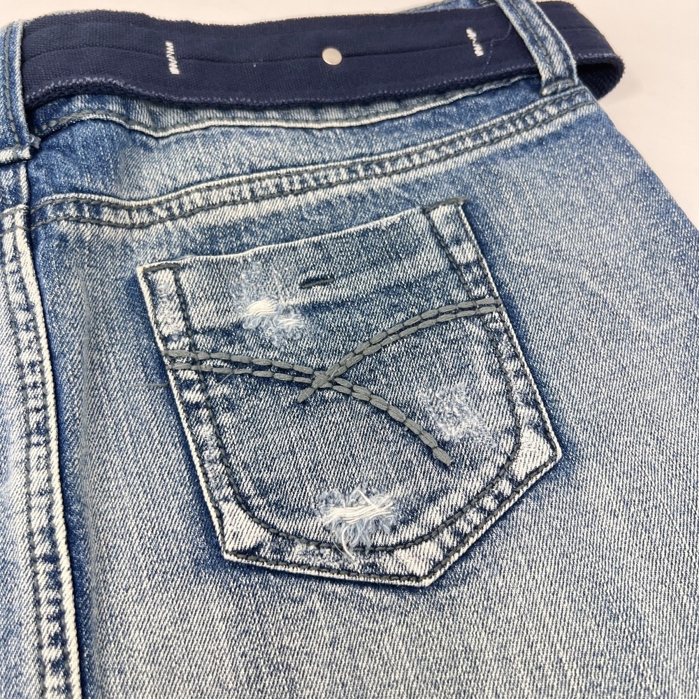 So Wear It Declare It Denim Stretch Mini Skirt With Belt Size 7 NWT - Picture 5 of 16